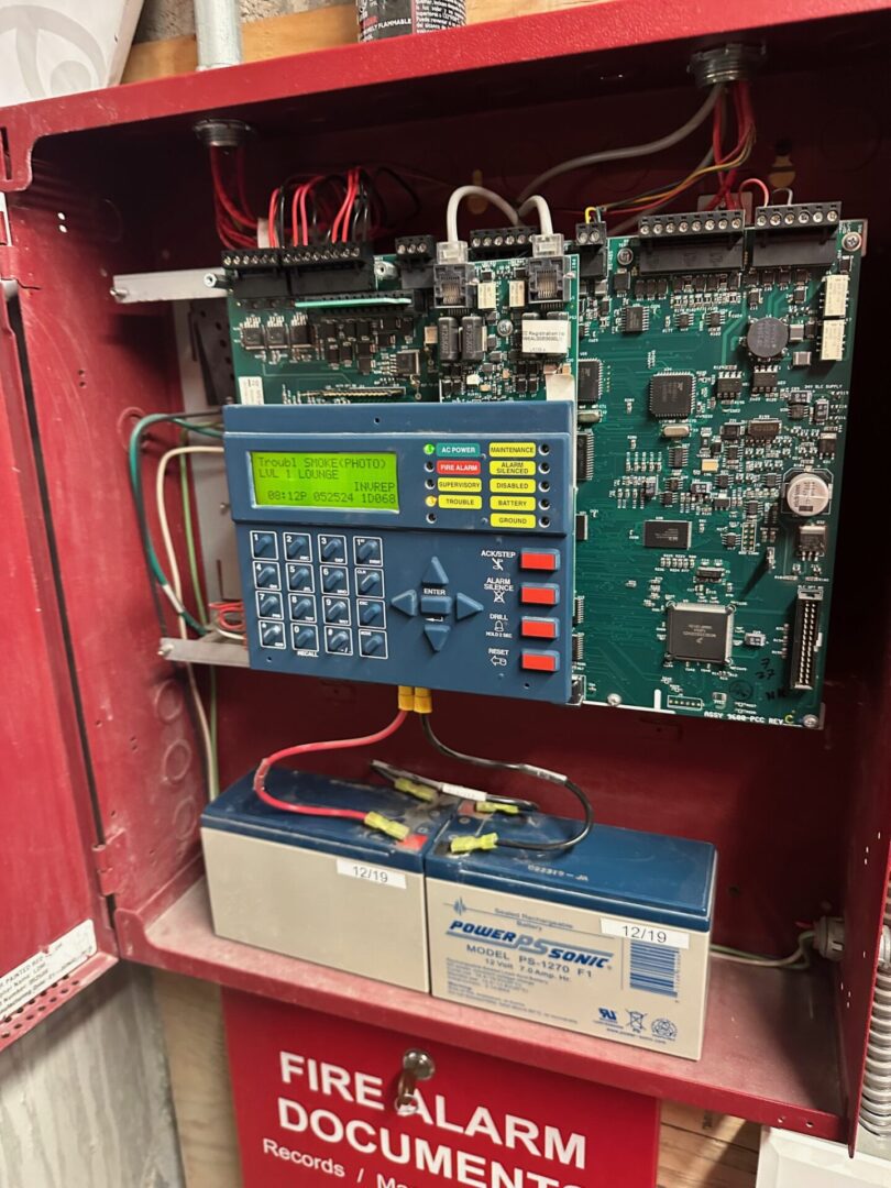 Fire Alarm Panel Open